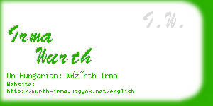 irma wurth business card